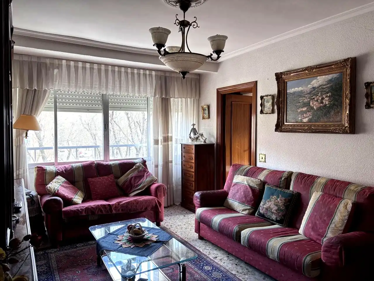 Living room of Flat for sale in Madrid  with Heating, Furnished and Alarm
