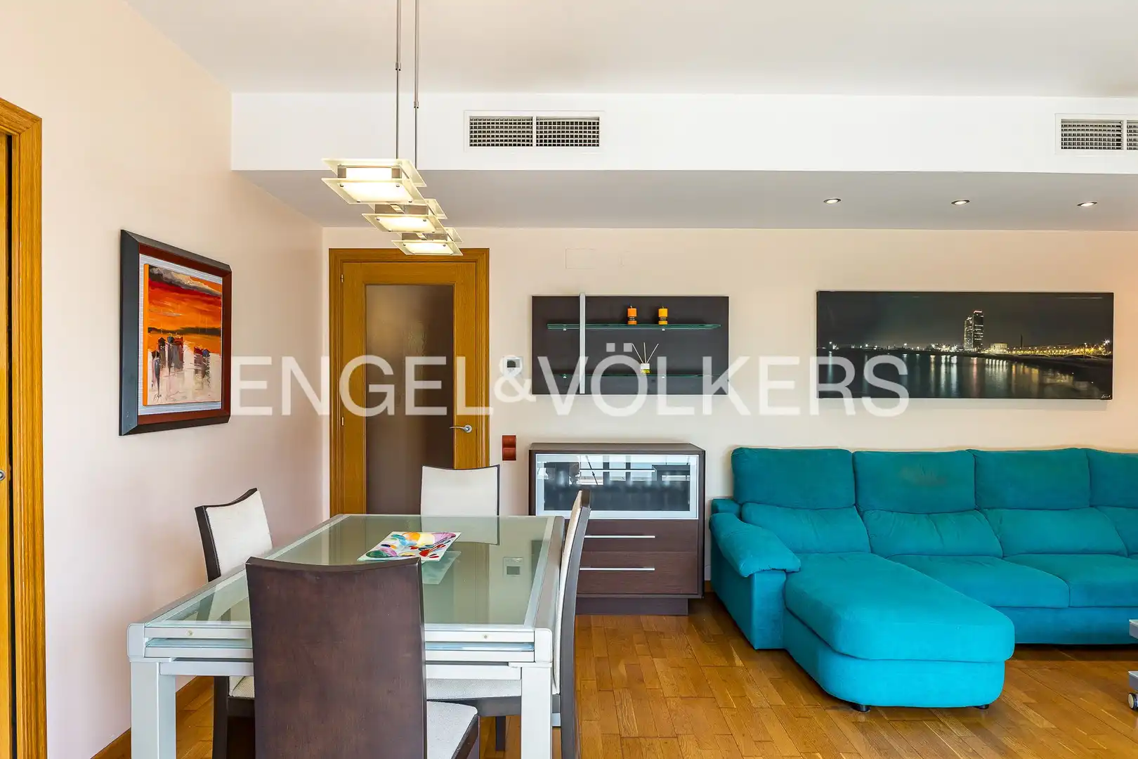 Living room of Flat for sale in Gavà  with Air Conditioner, Heating and Parquet flooring