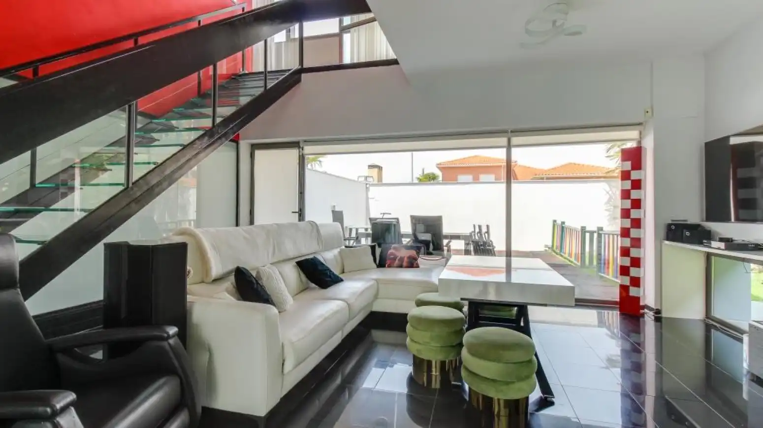 Wohnzimmer von Haus oder Chalet zum Verkauf in Villamayor mit Klimaanlage, Heizung und Privatgarten