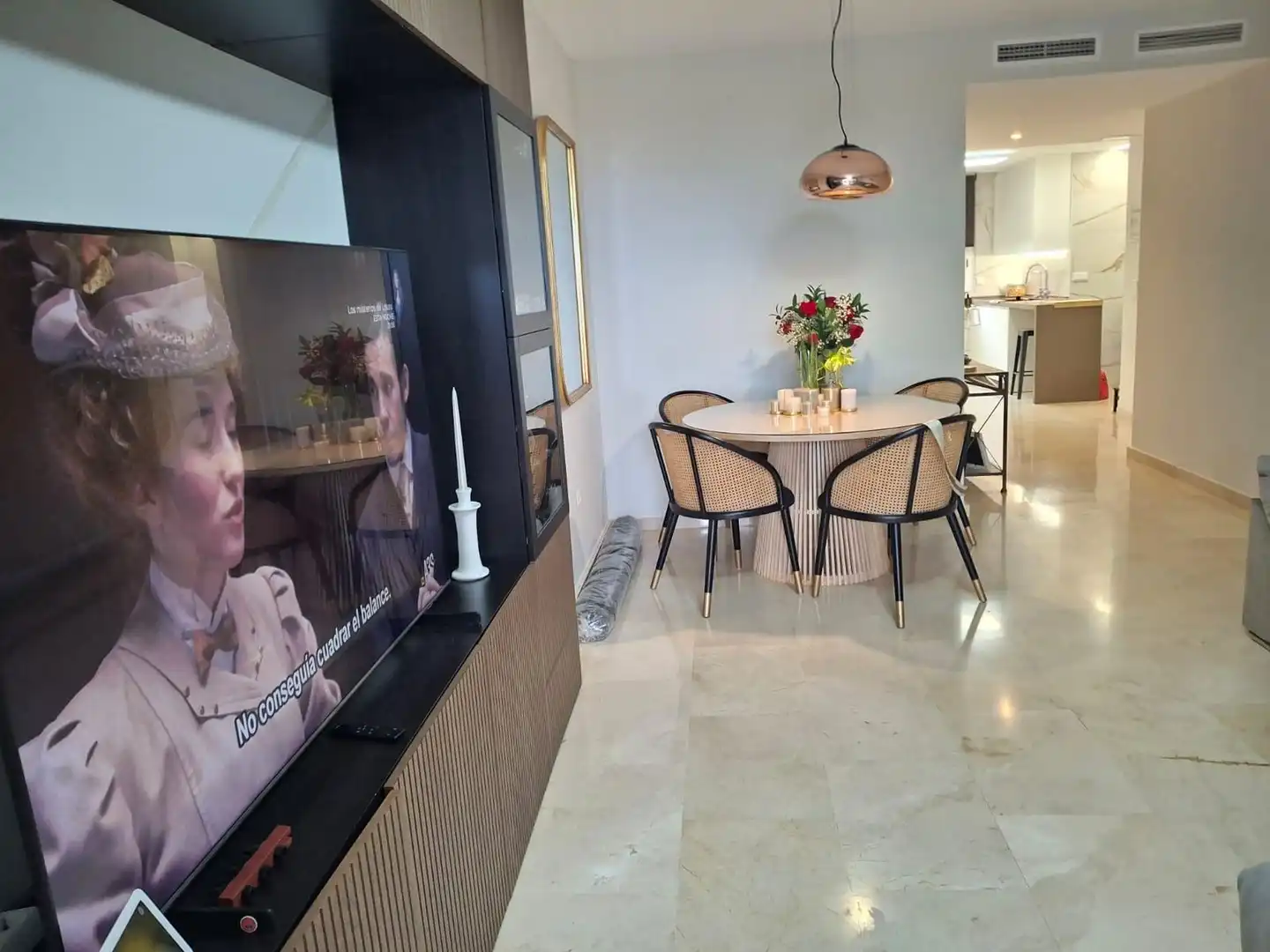 Esszimmer von Erdgeschoss zum Verkauf in Finestrat mit Klimaanlage, Privatgarten und Terrasse