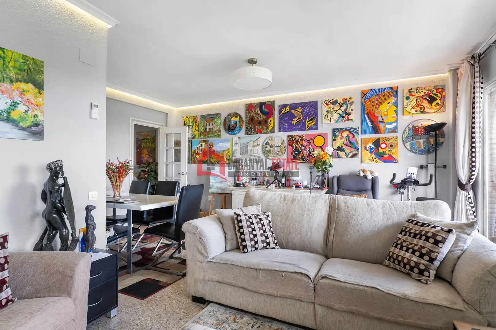 Sala de estar de Apartamento en venta en Valencia con Aire acondicionado, Terraza y Amueblado