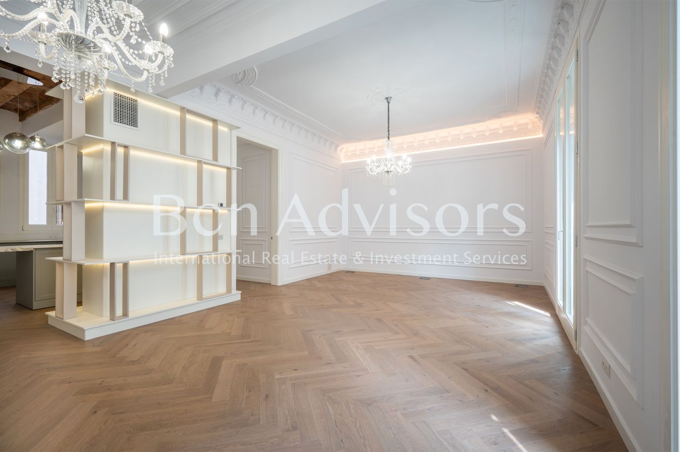 Living room of Apartment for sale in  Barcelona Capital  with Air Conditioner, Heating and Parquet flooring