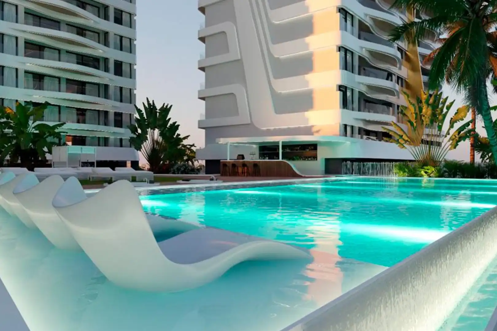 Swimming pool of Flat for sale in La Manga del Mar Menor  with Air Conditioner, Heating and Private garden