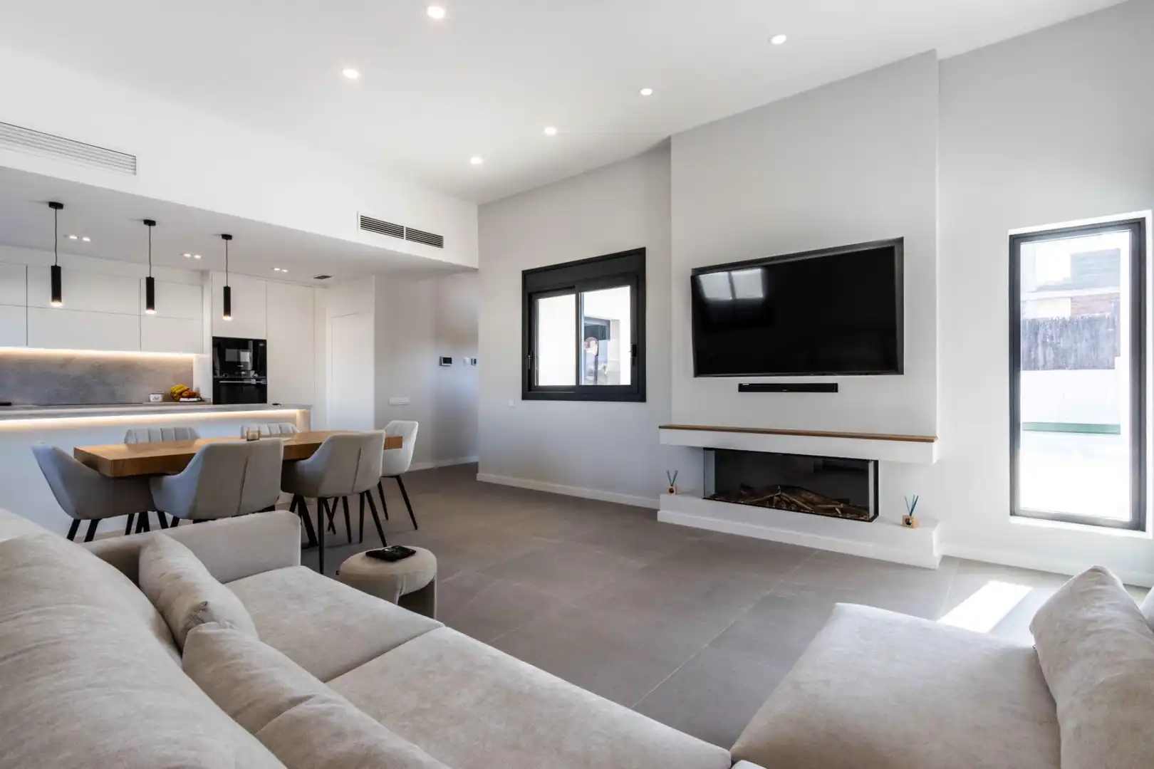 Living room of Houses for sale in Sant Quirze del Vallès  with Air Conditioner, Heating and Private garden