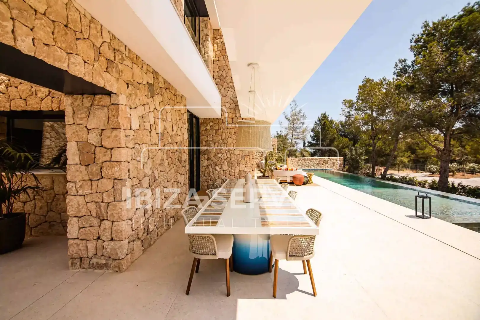 Terraza de Casa o chalet en venta en Santa Eulària des Riu con Aire acondicionado, Jardín privado y Piscina