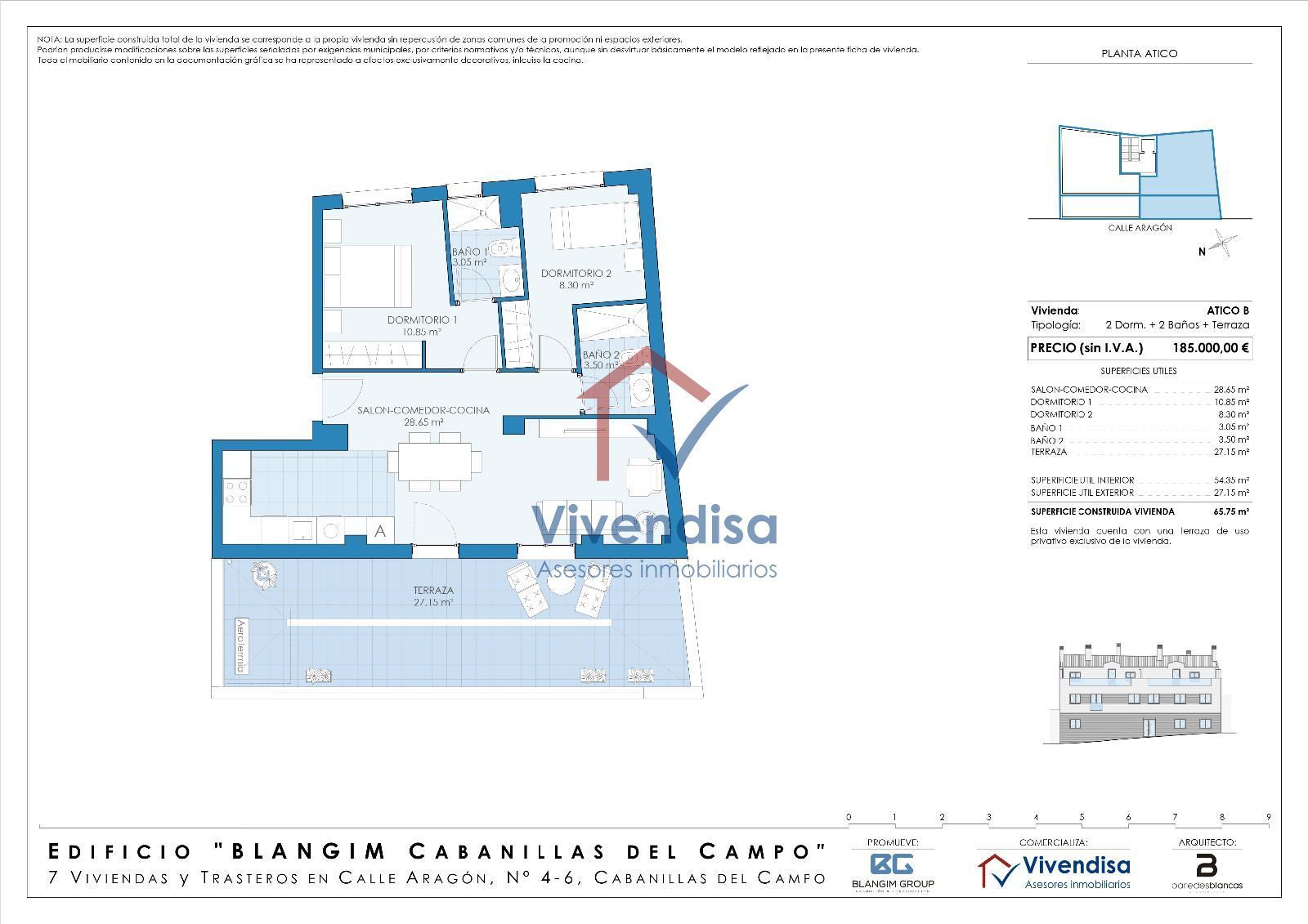 Dachboden zum verkauf in Cabanillas del Campo mit Heizung und Terrasse