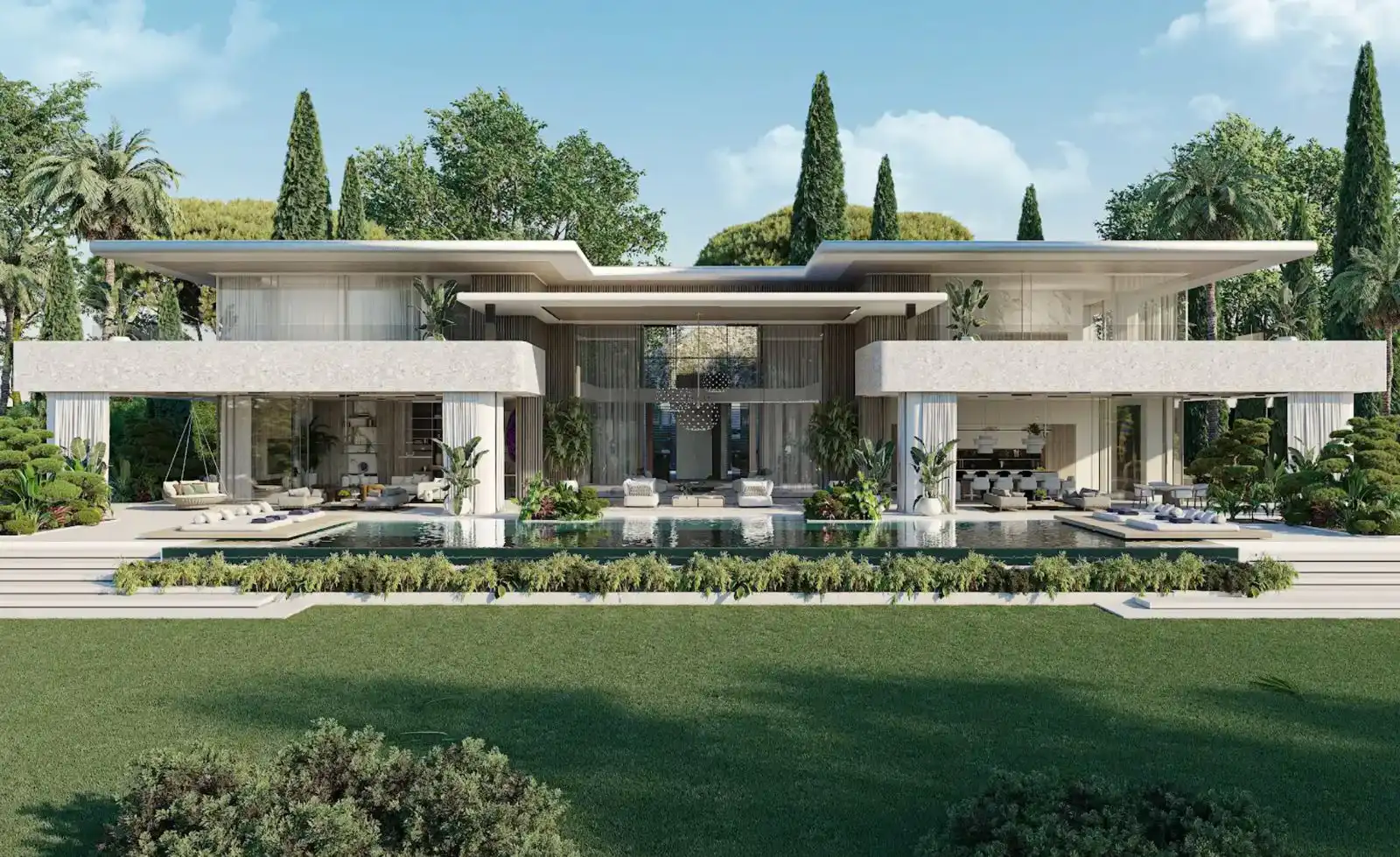 Vista exterior de Casa o xalet en venda en Marbella amb Aire condicionat, Jardí privat i Terrassa