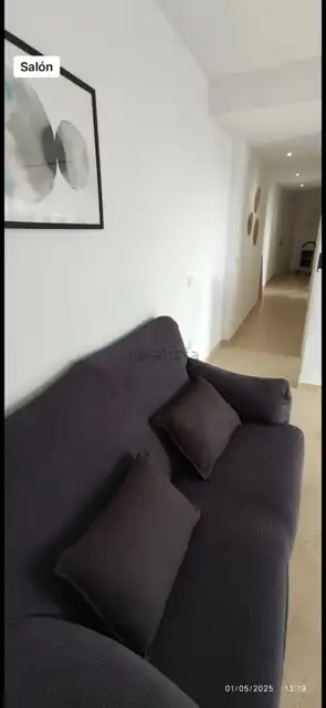 Sala d'estar de Apartament de lloguer en Benalmádena amb Aire condicionat, Moblat i Forn