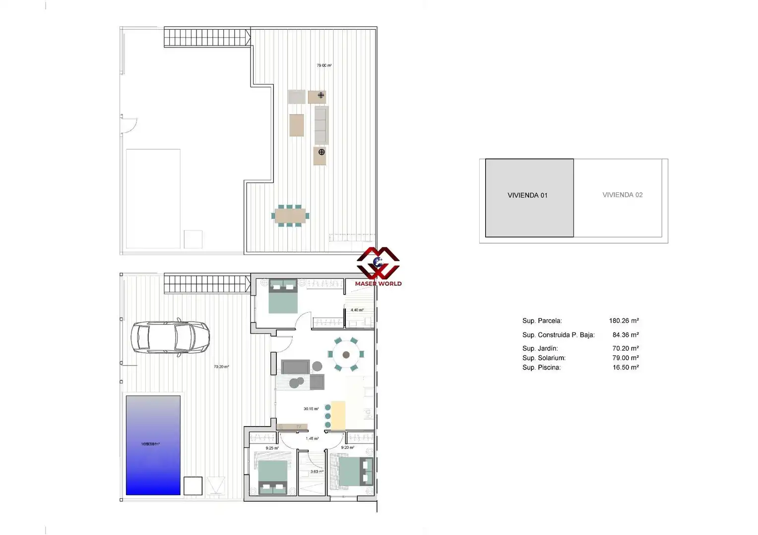 Duplexes for sale in Torre-Pacheco  with Private garden, Terrace and Swimming Pool