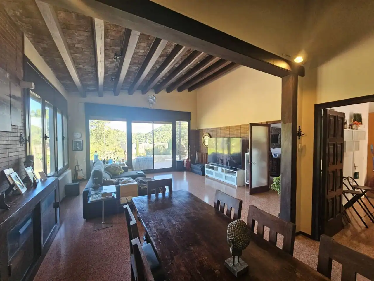 Sala de estar de Casa o chalet en venta en Matadepera con Calefacción, Parquet y Terraza