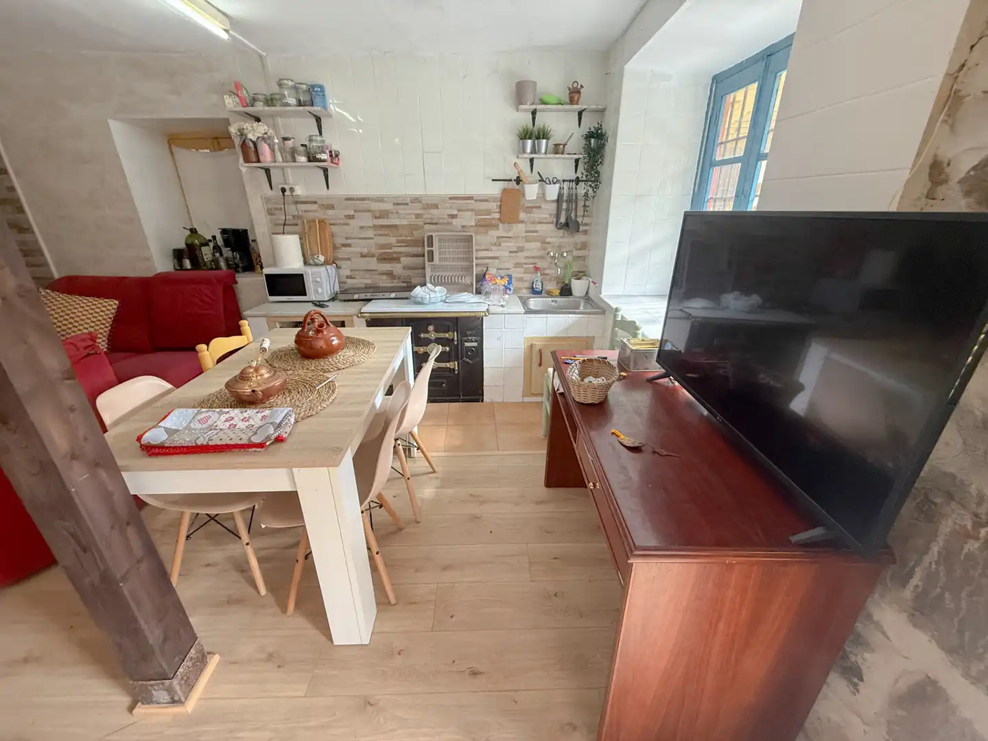 Cocina de Casa o chalet en venta en Mieres (Asturias) con Jardín privado y Balcón