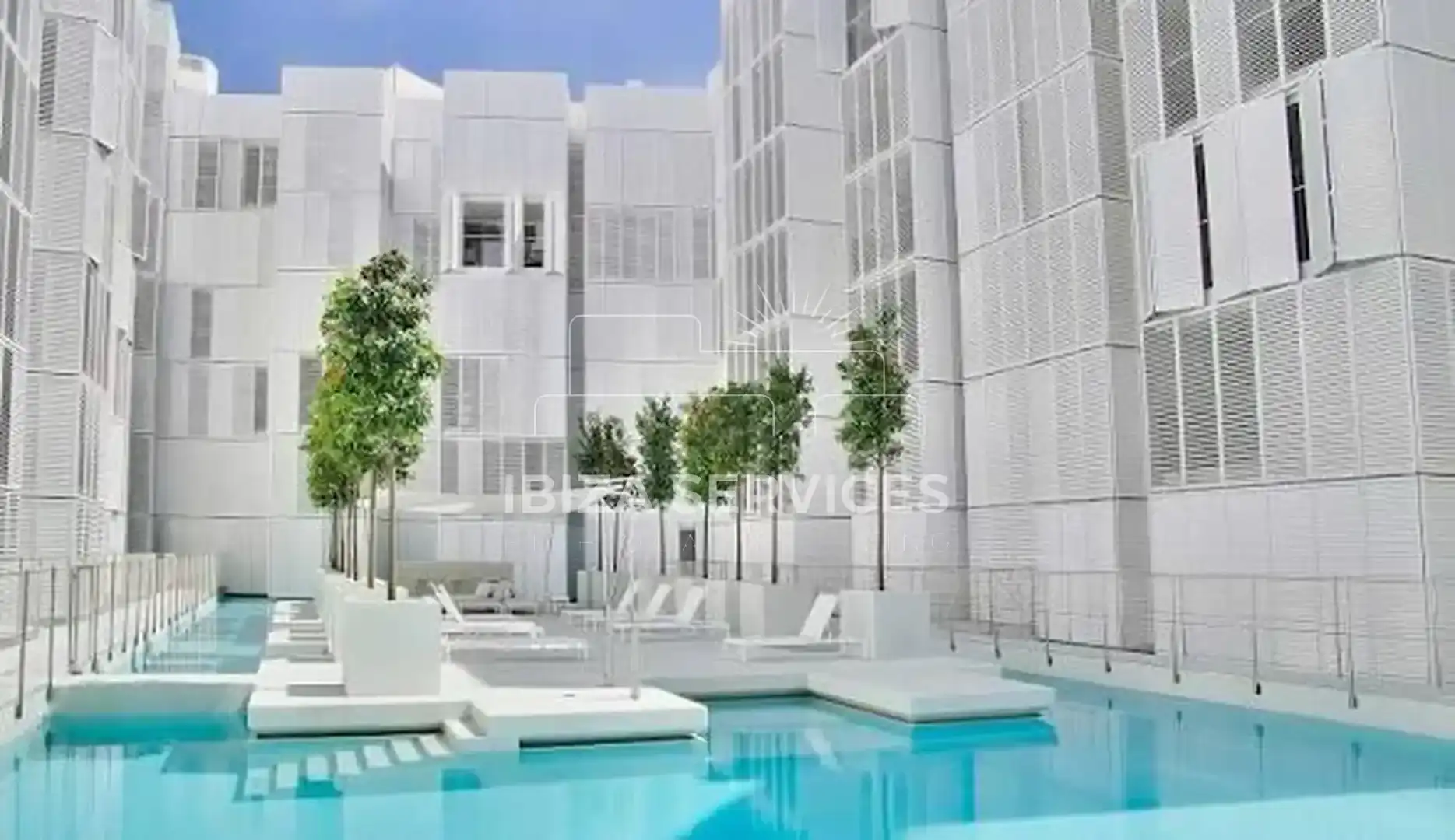 Außenansicht von Wohnung zur Miete in Eivissa mit Klimaanlage und Schwimmbad