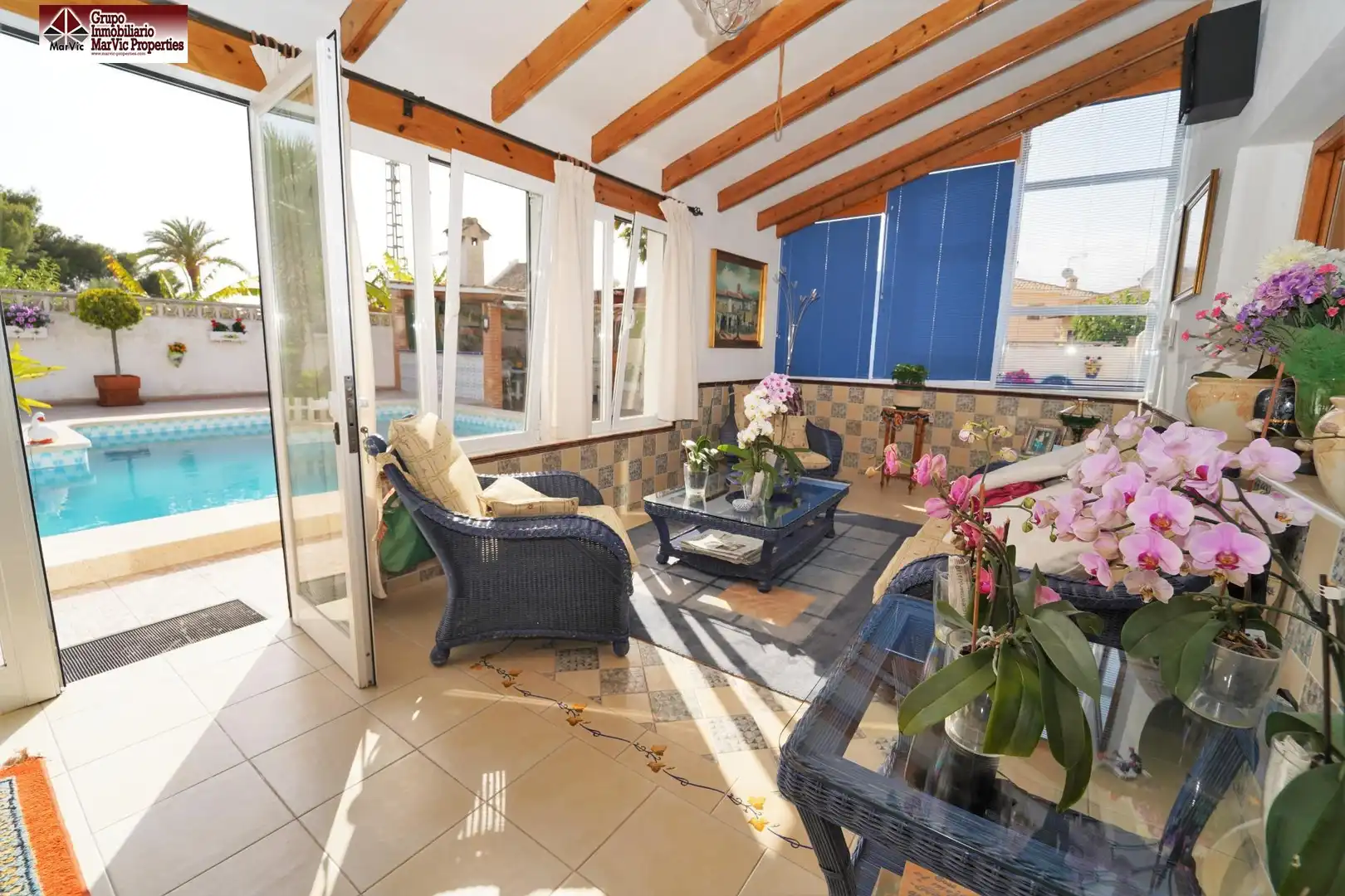 Jardín de Casa o chalet en venta en Benidorm con Calefacción, Jardín privado y Terraza