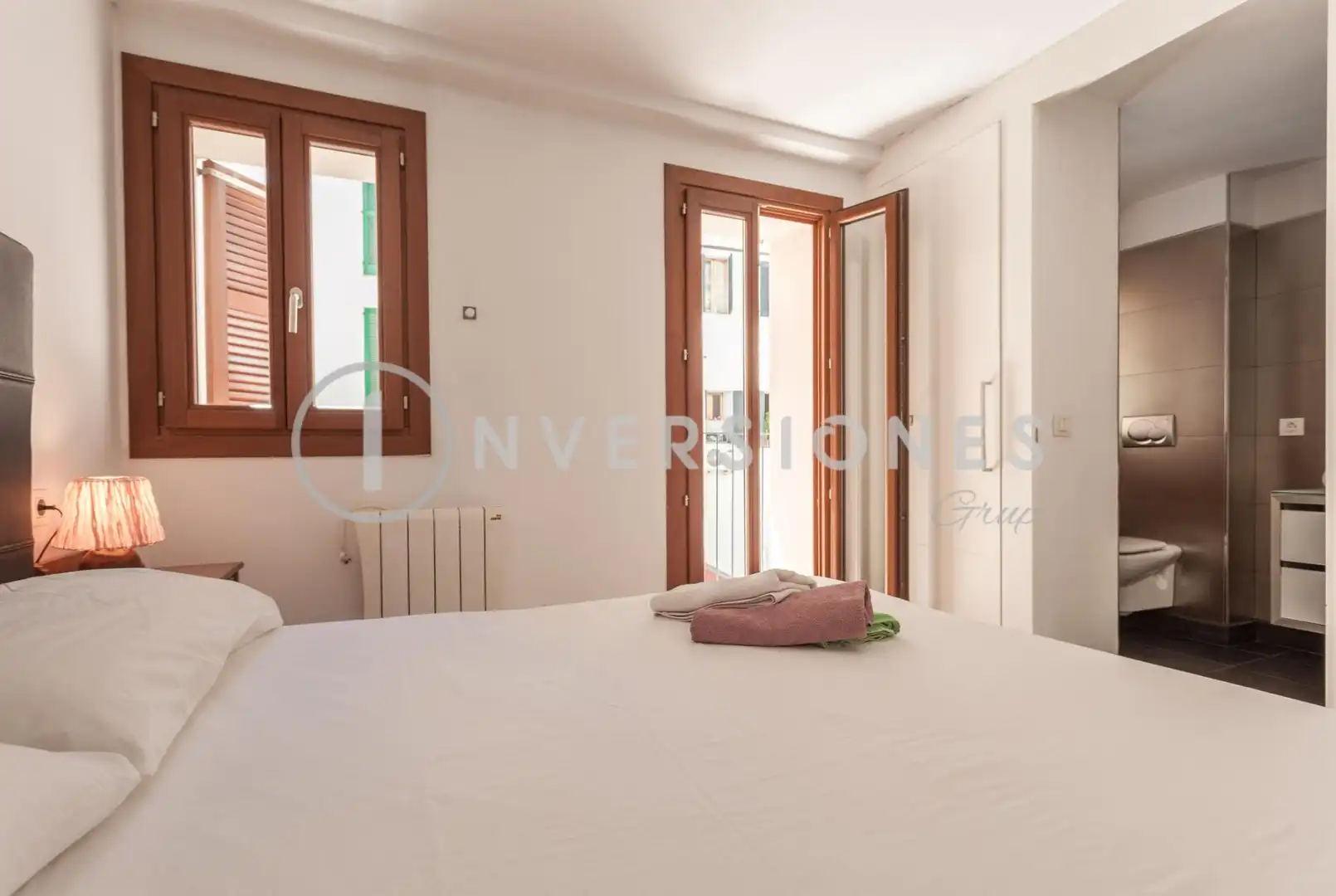 Schlafzimmer von Wohnung zum Verkauf in  Palma de Mallorca mit Klimaanlage, Möbliert und Balkon