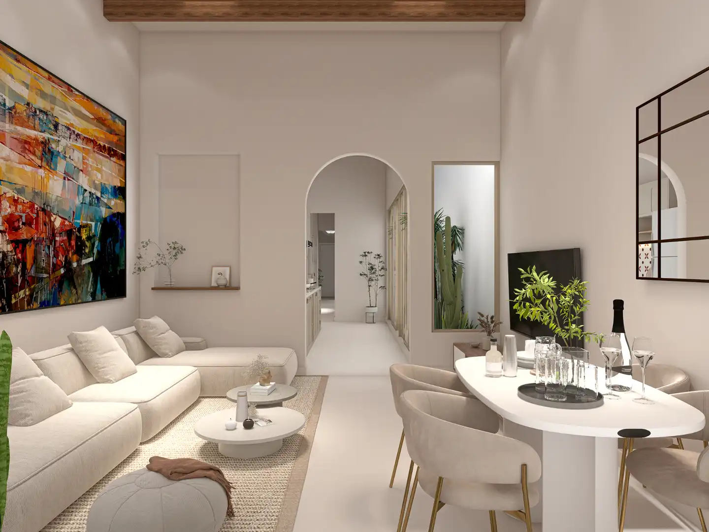 Living room of Flat for sale in Barcelona  with Private garden and Terrace