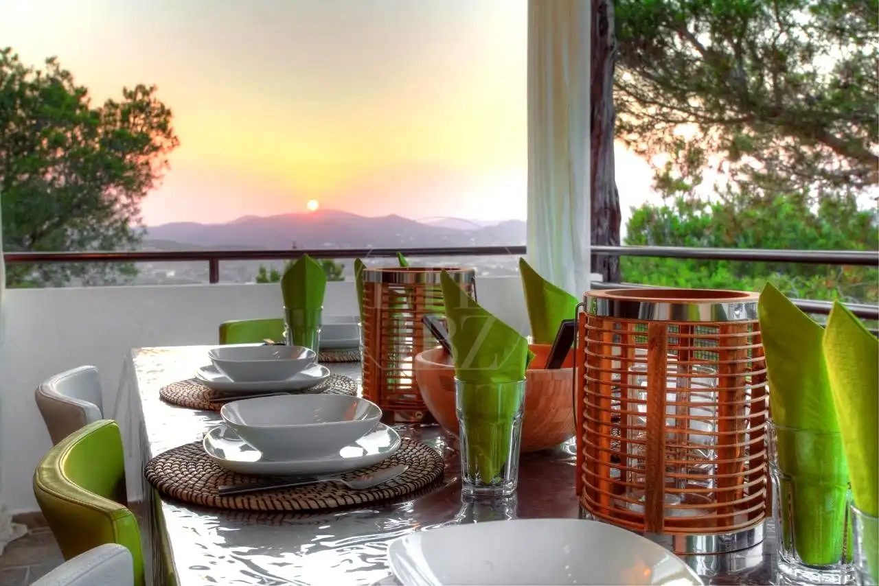 Terrassa de Casa o xalet de lloguer en Santa Eulària des Riu amb Aire condicionat, Jardí privat i Terrassa