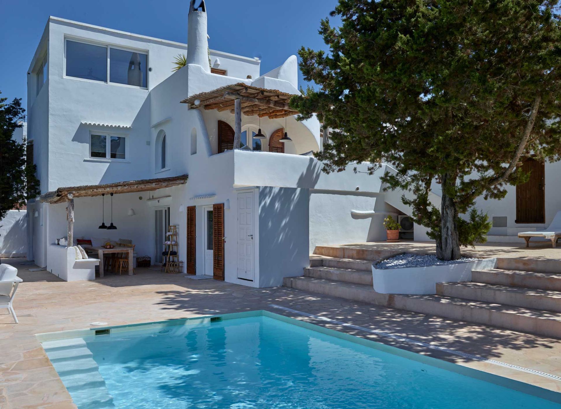 Exterior view of House or chalet for sale in Sant Josep de sa Talaia  with Air Conditioner, Heating and Private garden