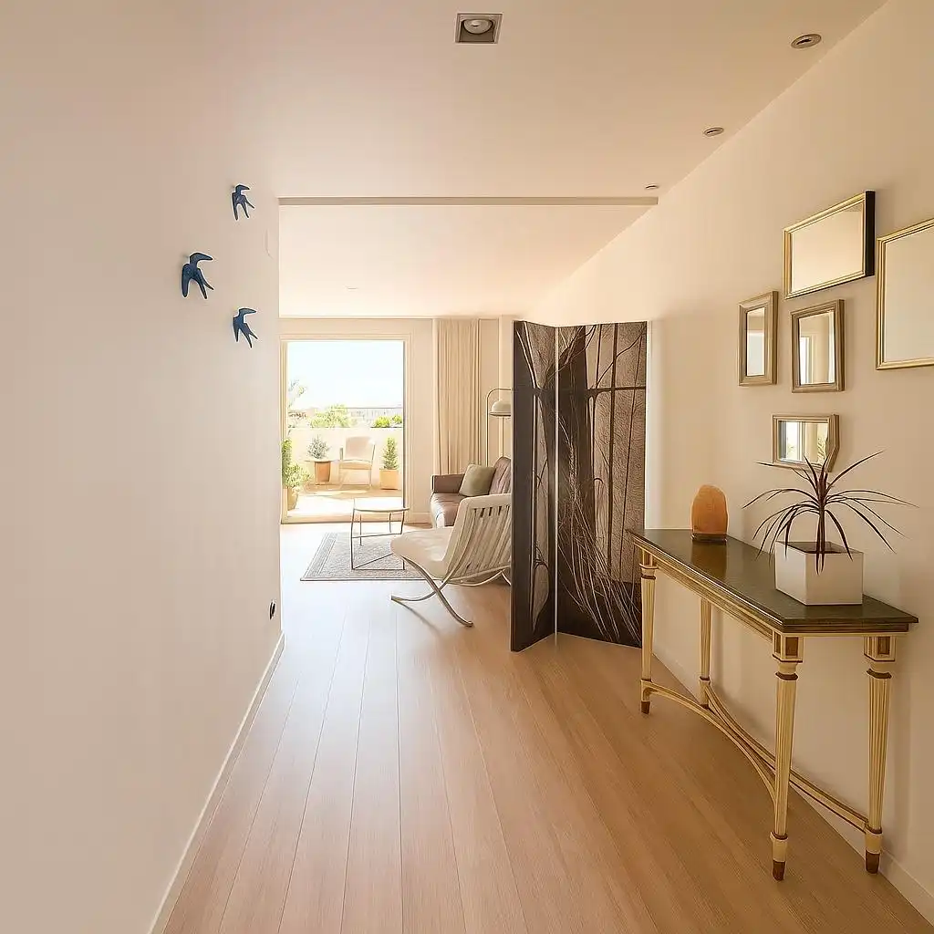 Sala d'estar de Àtic de lloguer en Elche / Elx amb Aire condicionat, Calefacció i Jardí privat