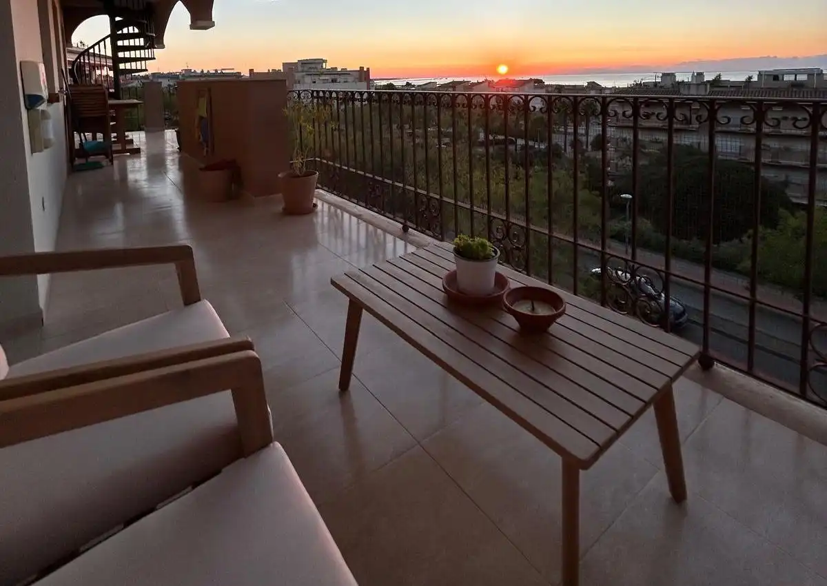 Terrasse von Dachboden zum Verkauf in La Ràpita mit Klimaanlage, Heizung und Parkett