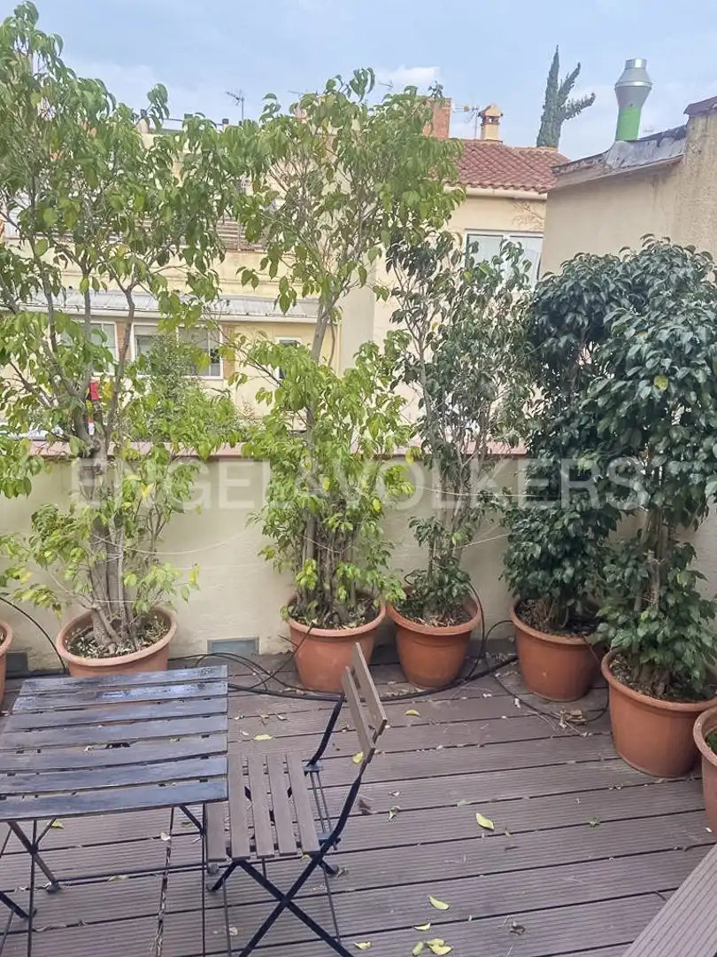 Terraza de Piso de alquiler en Barcelona con Aire acondicionado, Calefacción y Parquet