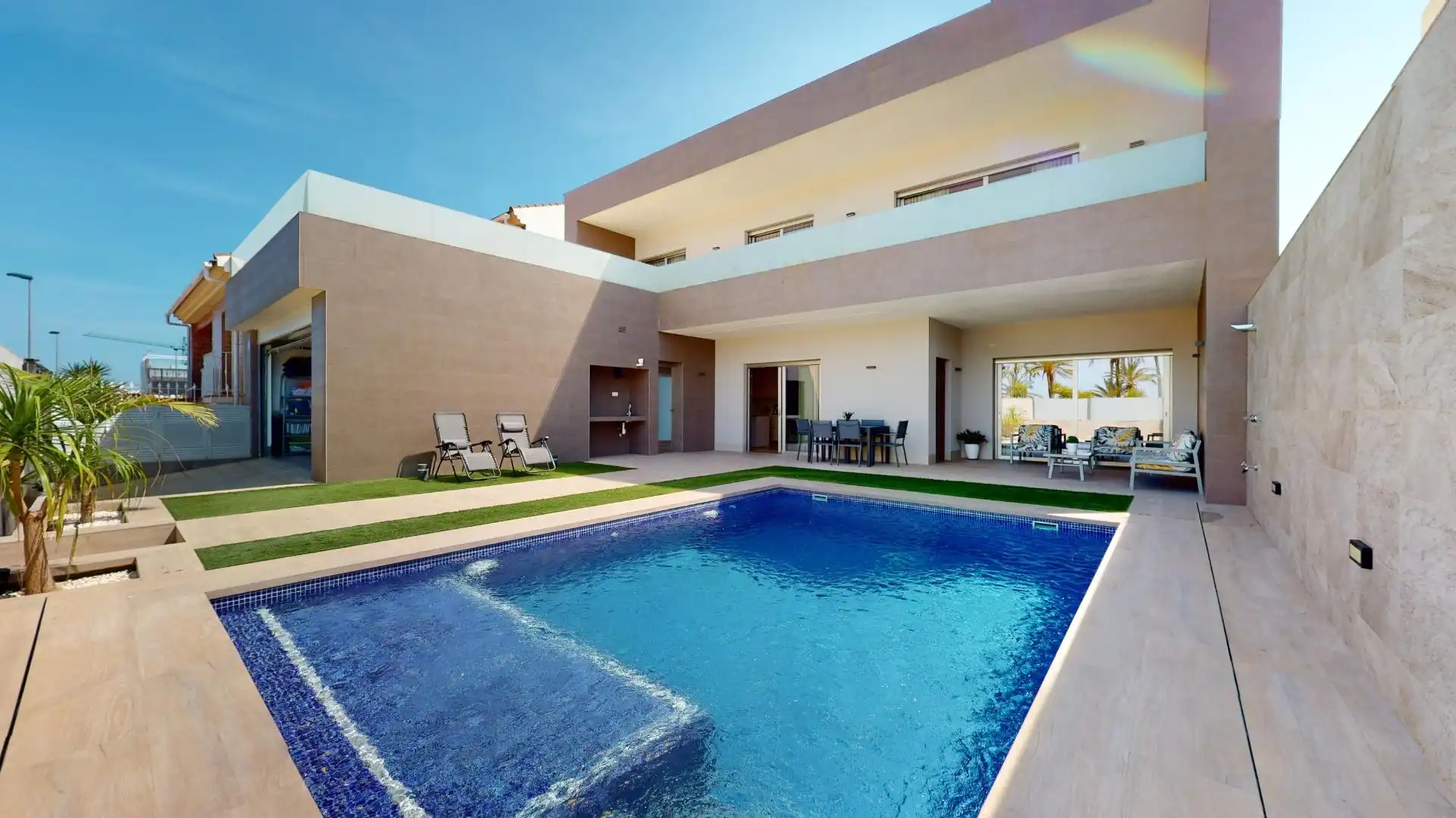 Piscina de Casa o chalet en venta en San Pedro del Pinatar con Aire acondicionado, Jardín privado y Terraza