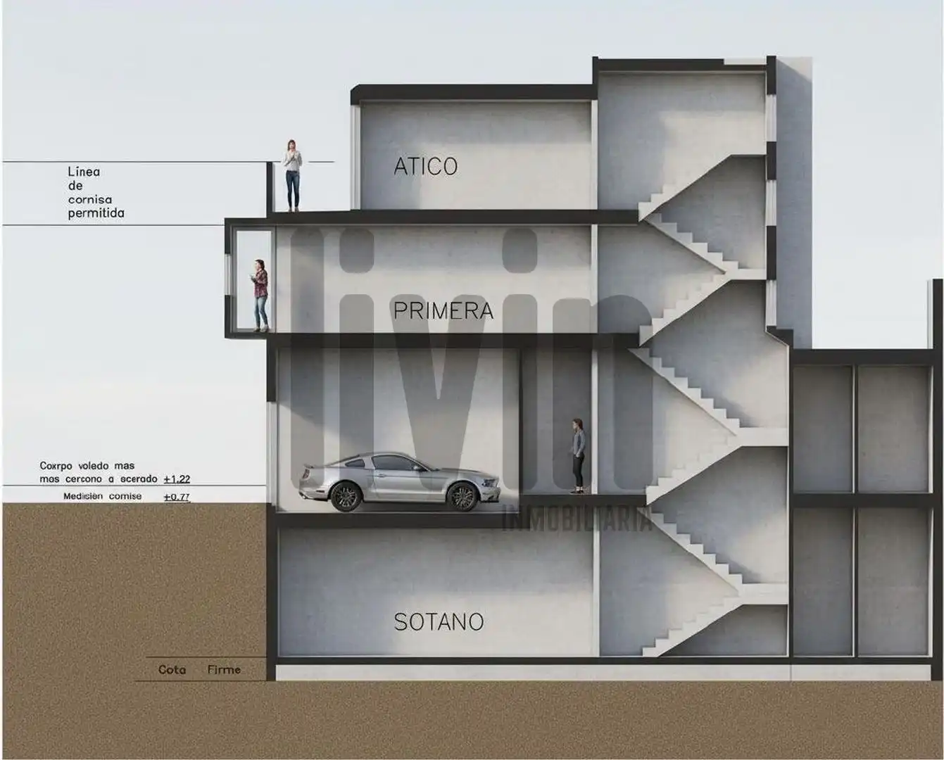 Parking of Flat for sale in Jaén  with Air Conditioner, Heating and Terrace