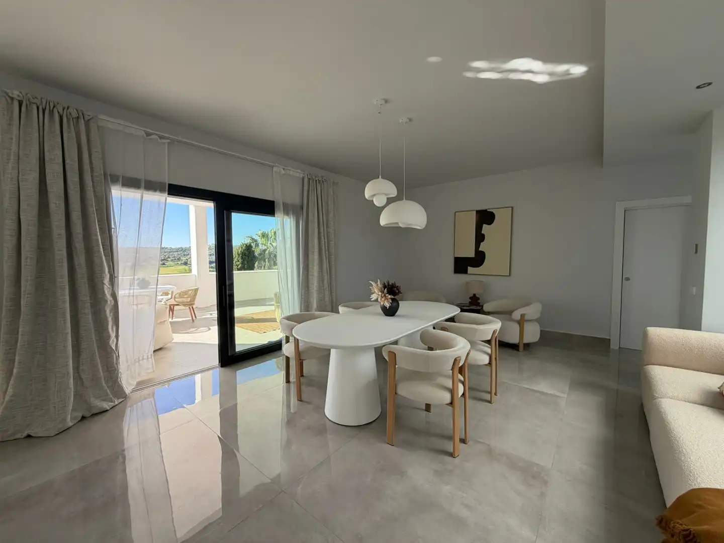 Esszimmer von Haus oder Chalet zur Miete in Sotogrande mit Klimaanlage, Privatgarten und Terrasse