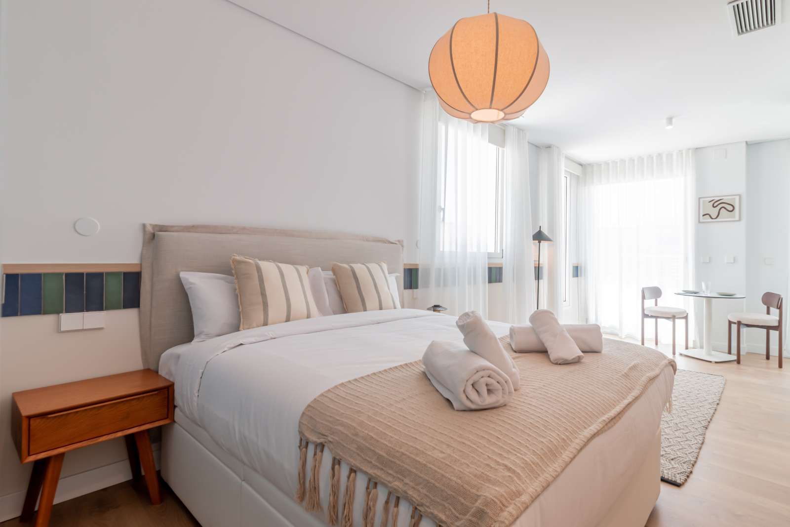 Schlafzimmer von Wohnung zur untervermieten in  Madrid Capital mit Klimaanlage, Terrasse und Möbliert