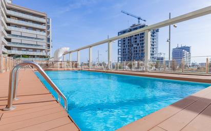 Swimming pool of Apartment for sale in Badalona  with Air Conditioner, Terrace and Swimming Pool