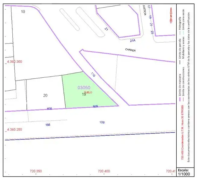 Terreno residencial en venta en TERRABONA PARCELA 109 y 108 del PL Nº 13