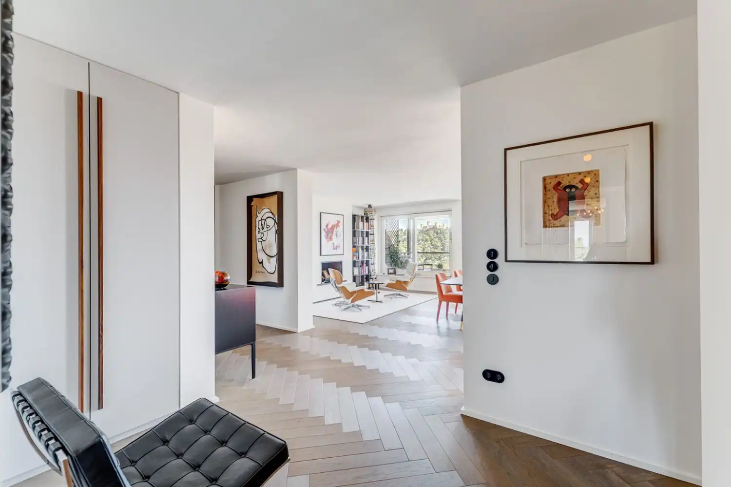 Living room of Flat for sale in  Palma de Mallorca  with Air Conditioner, Private garden and Parquet flooring