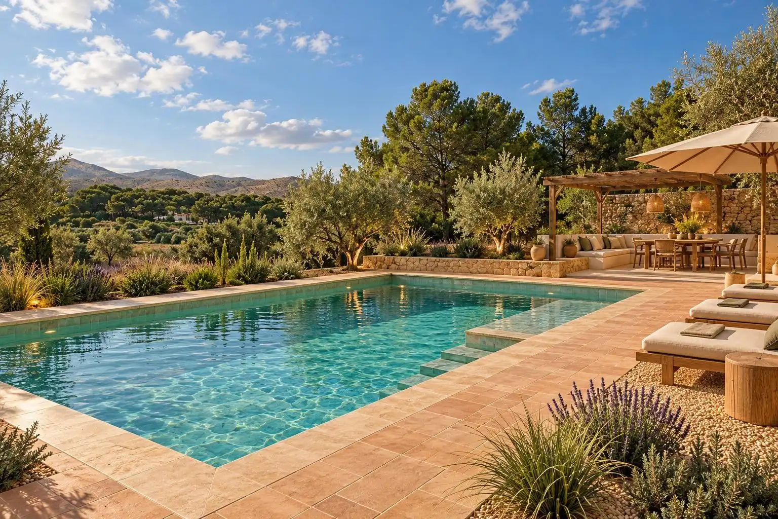 Schwimmbecken von Country house zum Verkauf in Monóvar  / Monòver mit Privatgarten und Schwimmbad