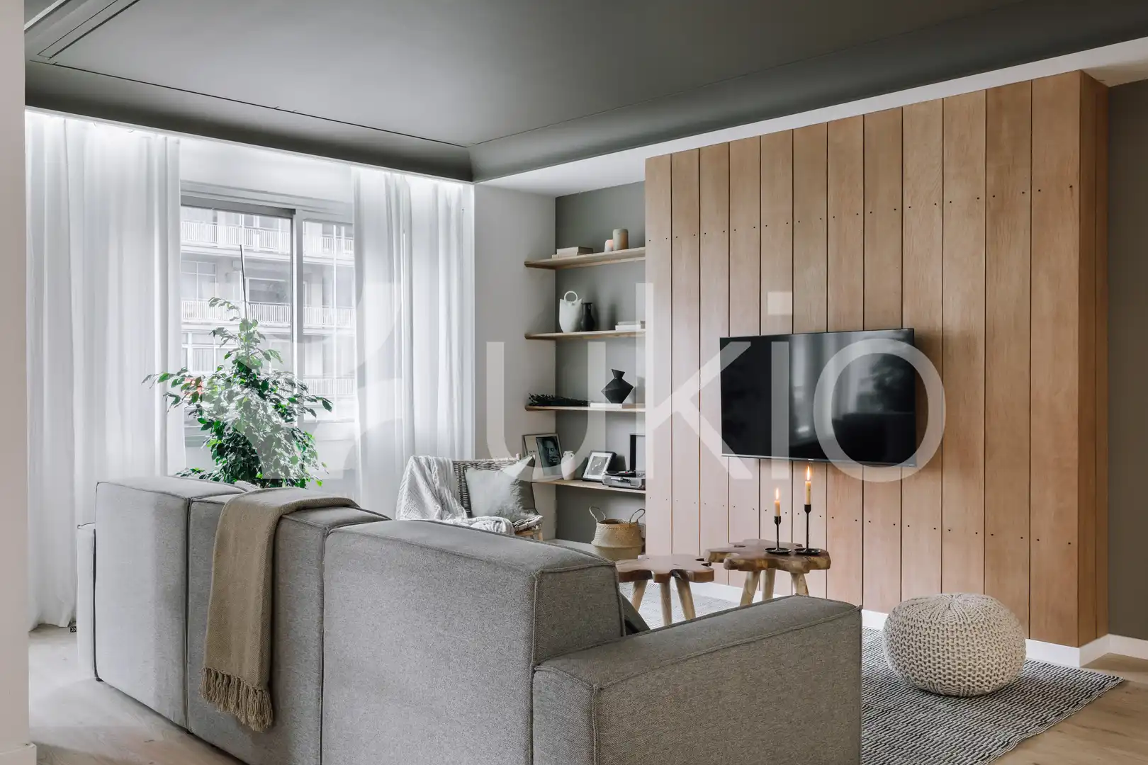 Sala d'estar de Apartament de lloguer en Barcelona amb Aire condicionat, Calefacció i Moblat