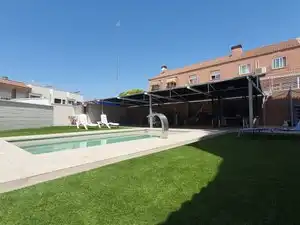 Swimming pool of Detached homes for sale in Villanueva de la Cañada  with Air Conditioner, Heating and Private garden