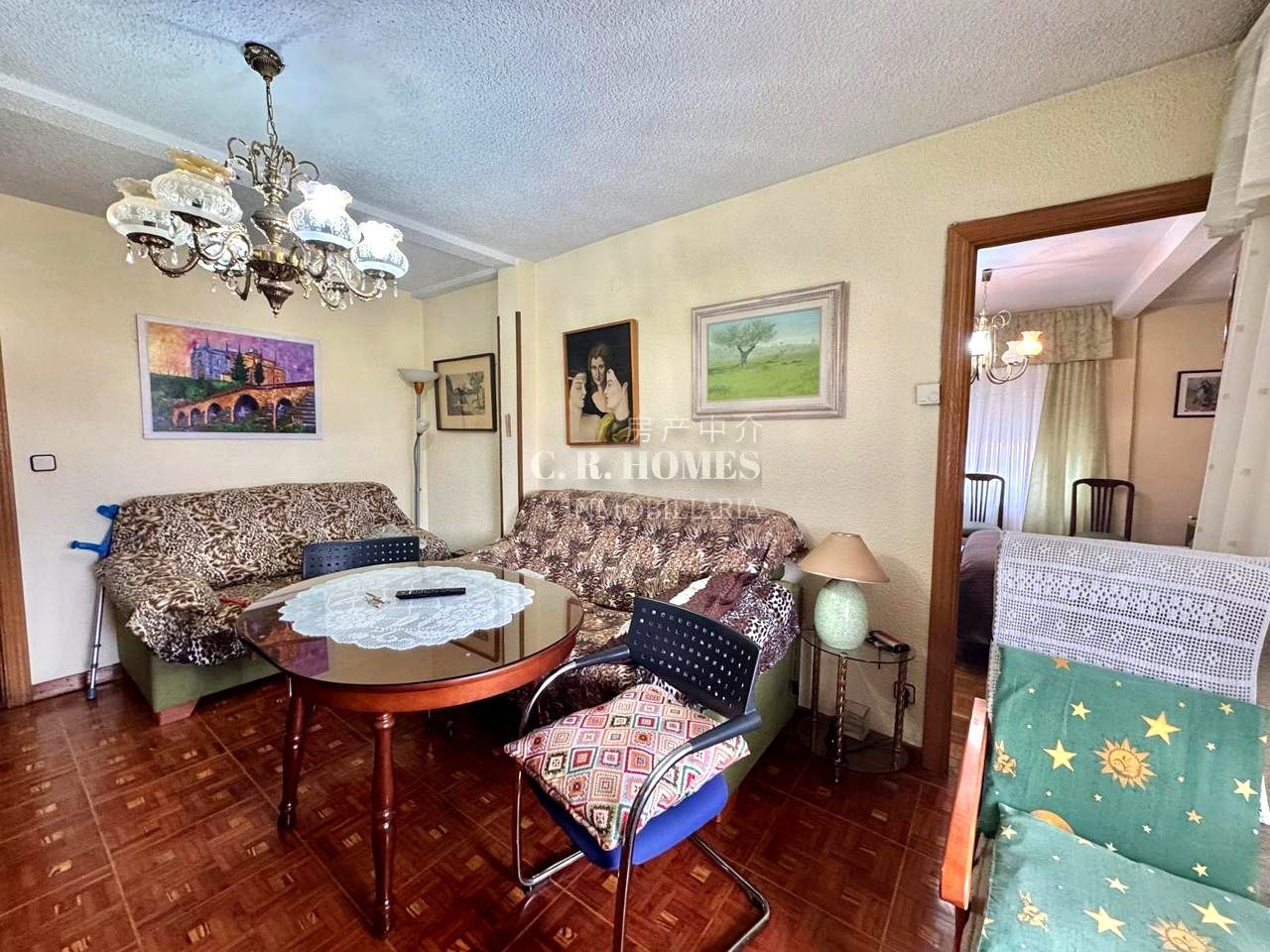 Living room of Flat for sale in Getafe  with Air Conditioner, Heating and Parquet flooring