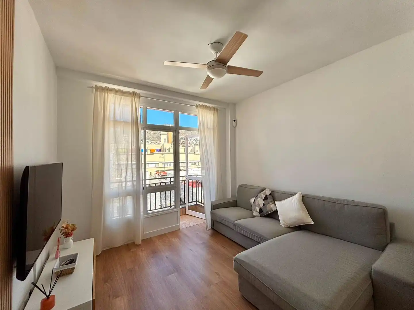 Sala de estar de Piso de alquiler en Santa Cruz de Tenerife con Parquet, Terraza y Amueblado