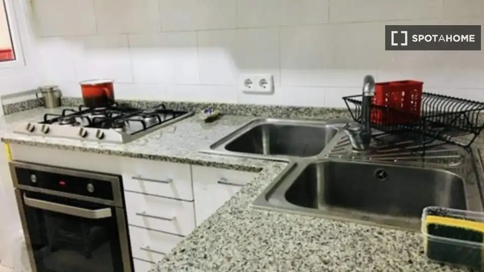 Cocina de Piso de alquiler en Barcelona con Aire acondicionado, Calefacción y Amueblado
