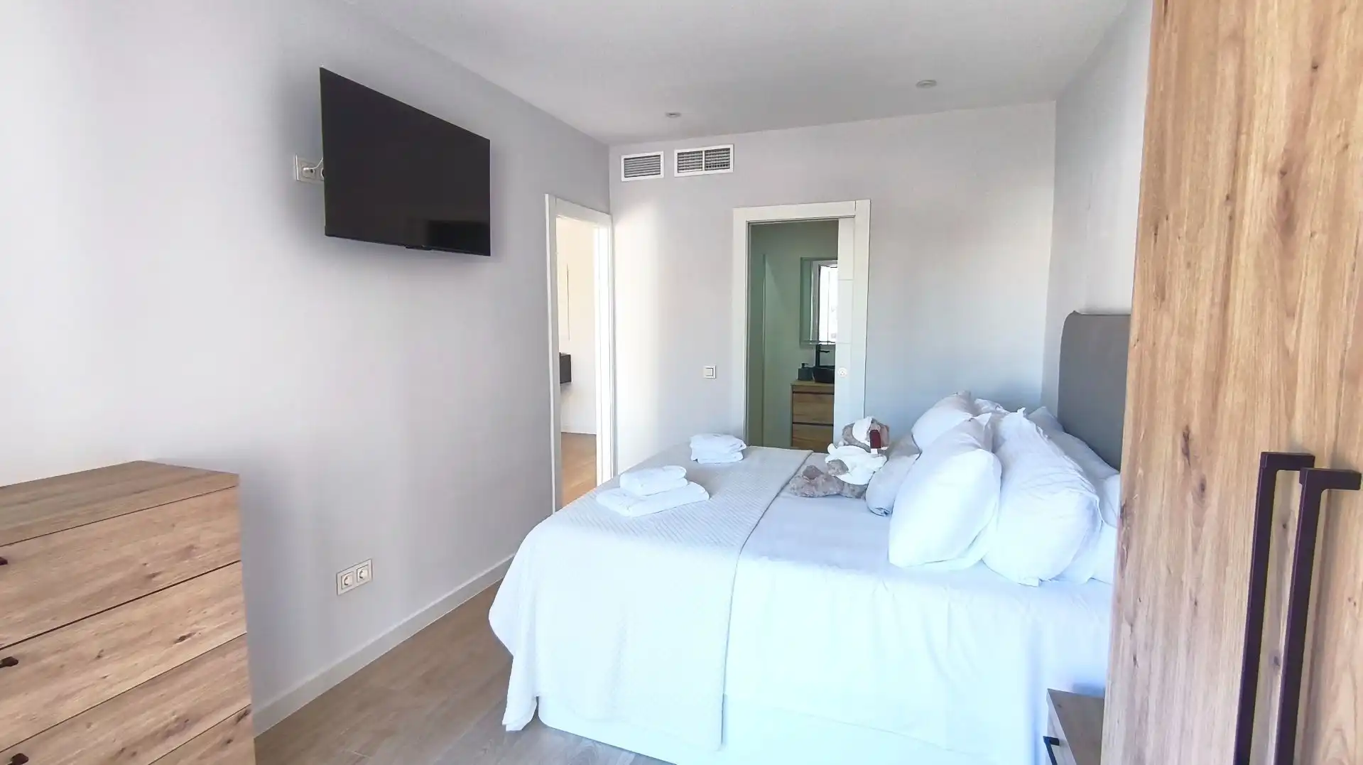 Schlafzimmer von Wohnungen zum Verkauf in Mojácar mit Klimaanlage, Heizung und Terrasse