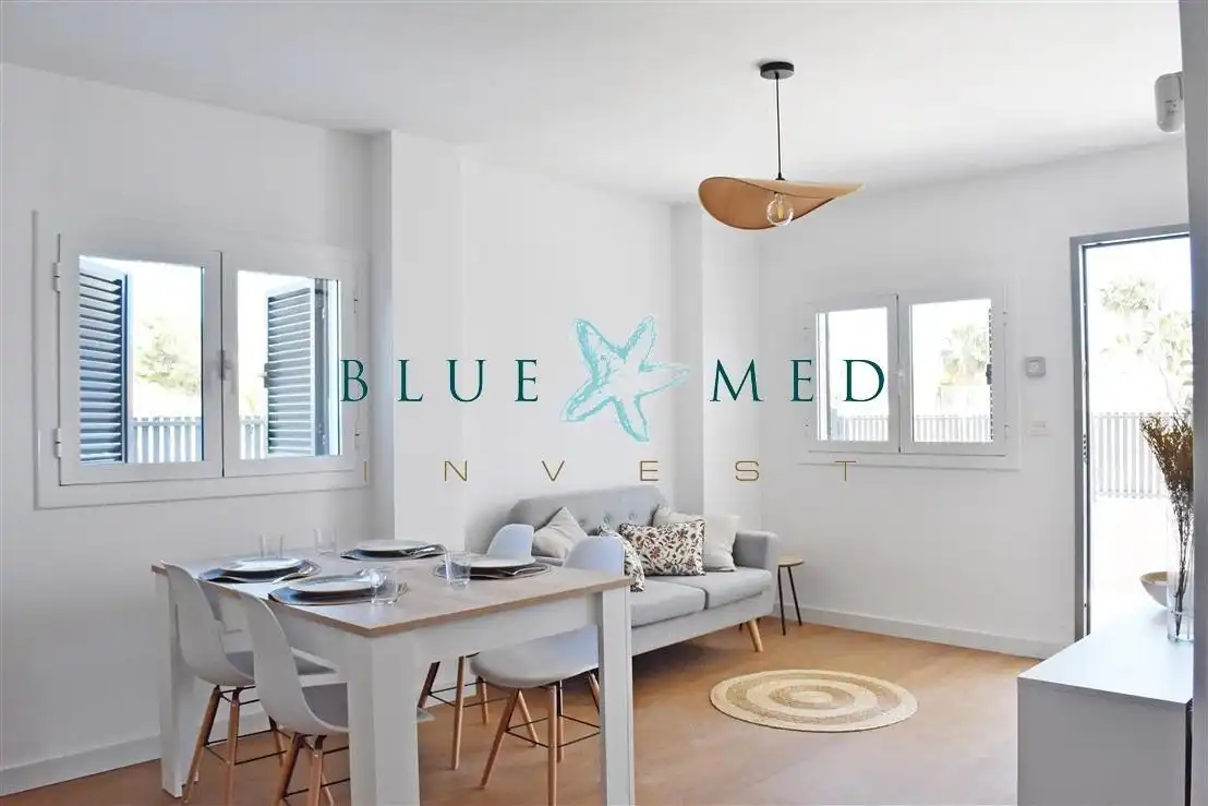 Comedor de Apartamento en venta en Mazarrón con Jardín privado, Terraza y Piscina comunitaria