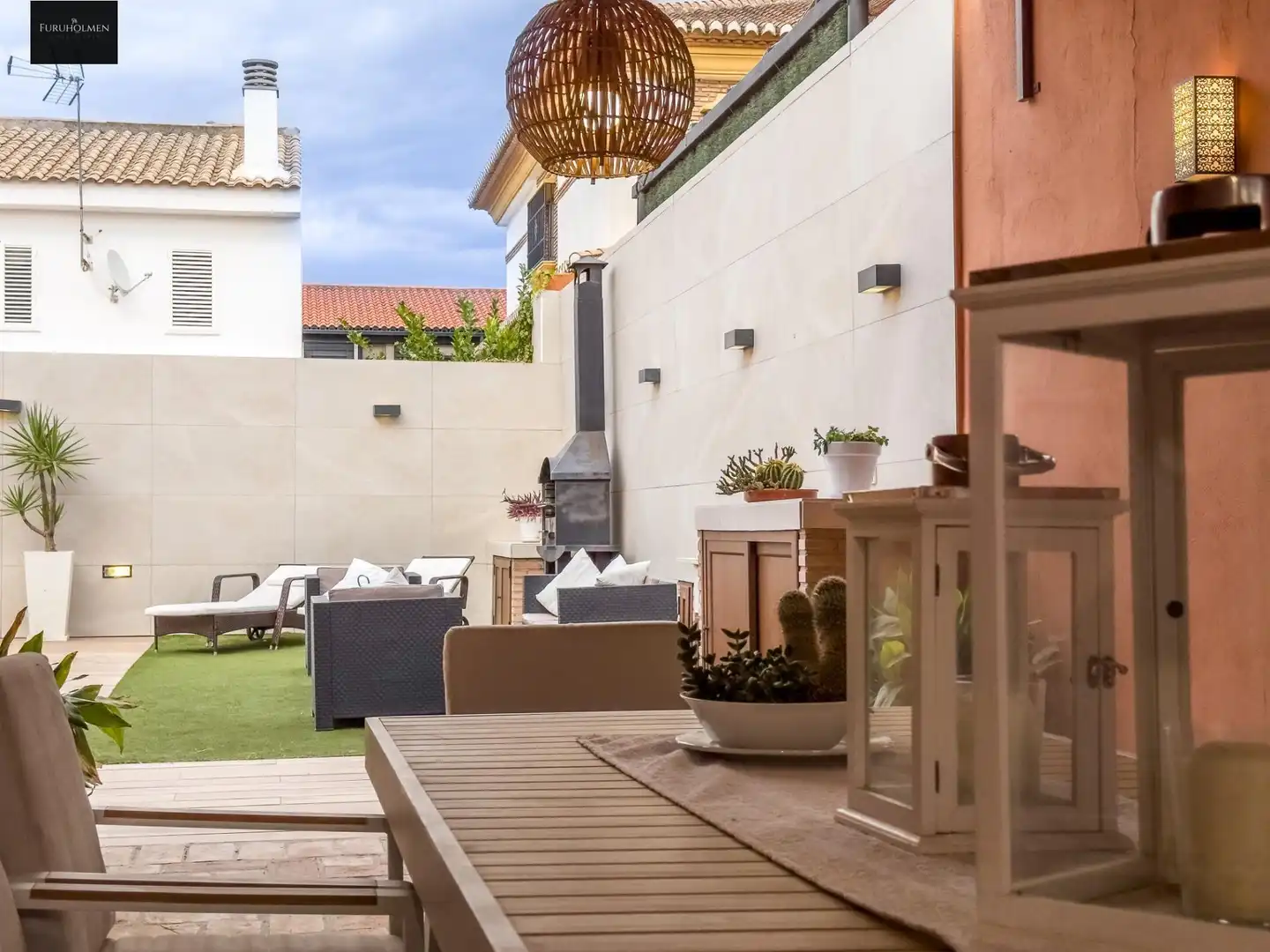 Terrassa de Casa adosada en venda en Las Gabias amb Aire condicionat, Calefacció i Jardí privat