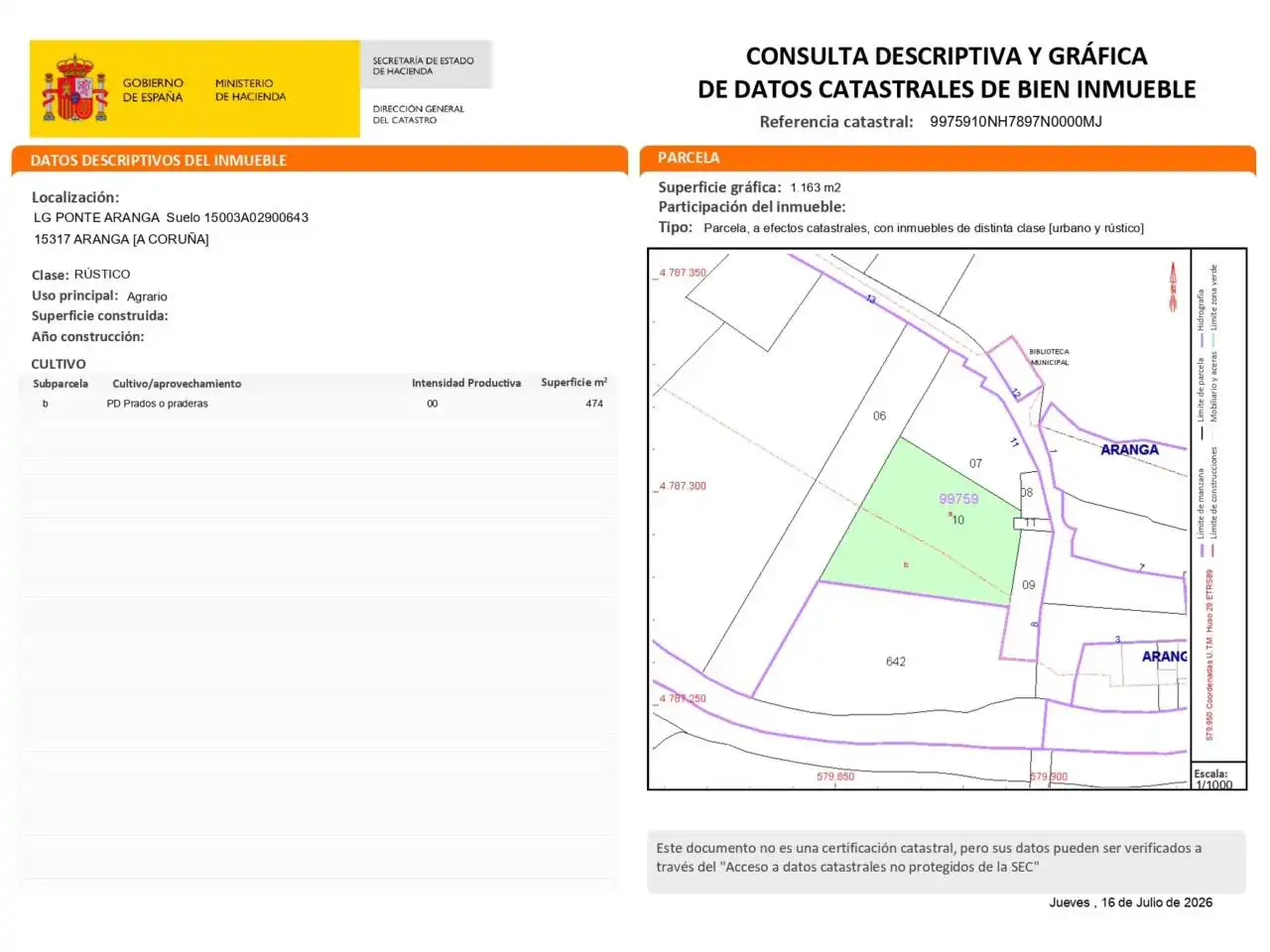 Casa o chalet en venta en Aranga
