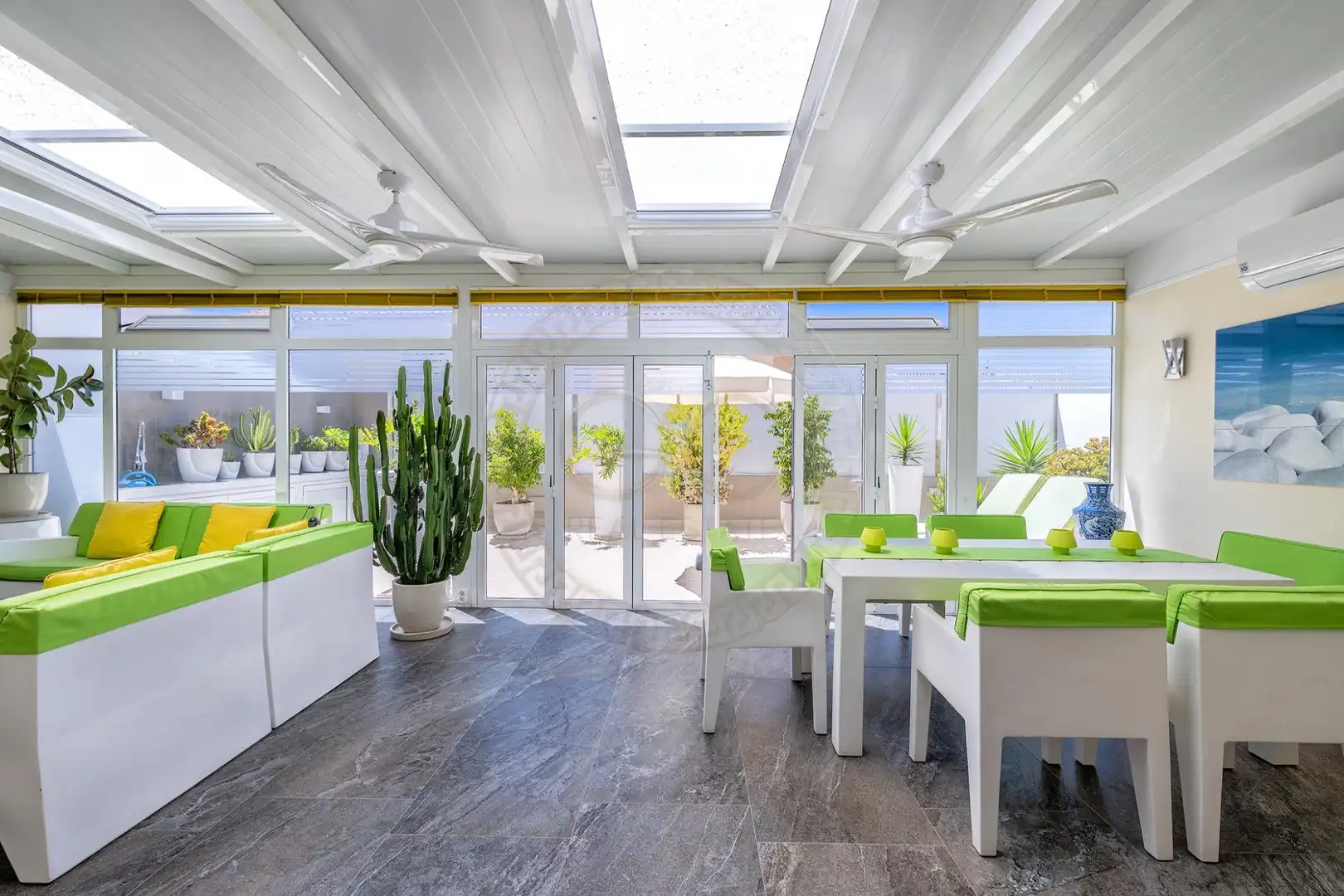 Terraza de Casa adosada en venta en San Bartolomé de Tirajana con Aire acondicionado, Jardín privado y Terraza