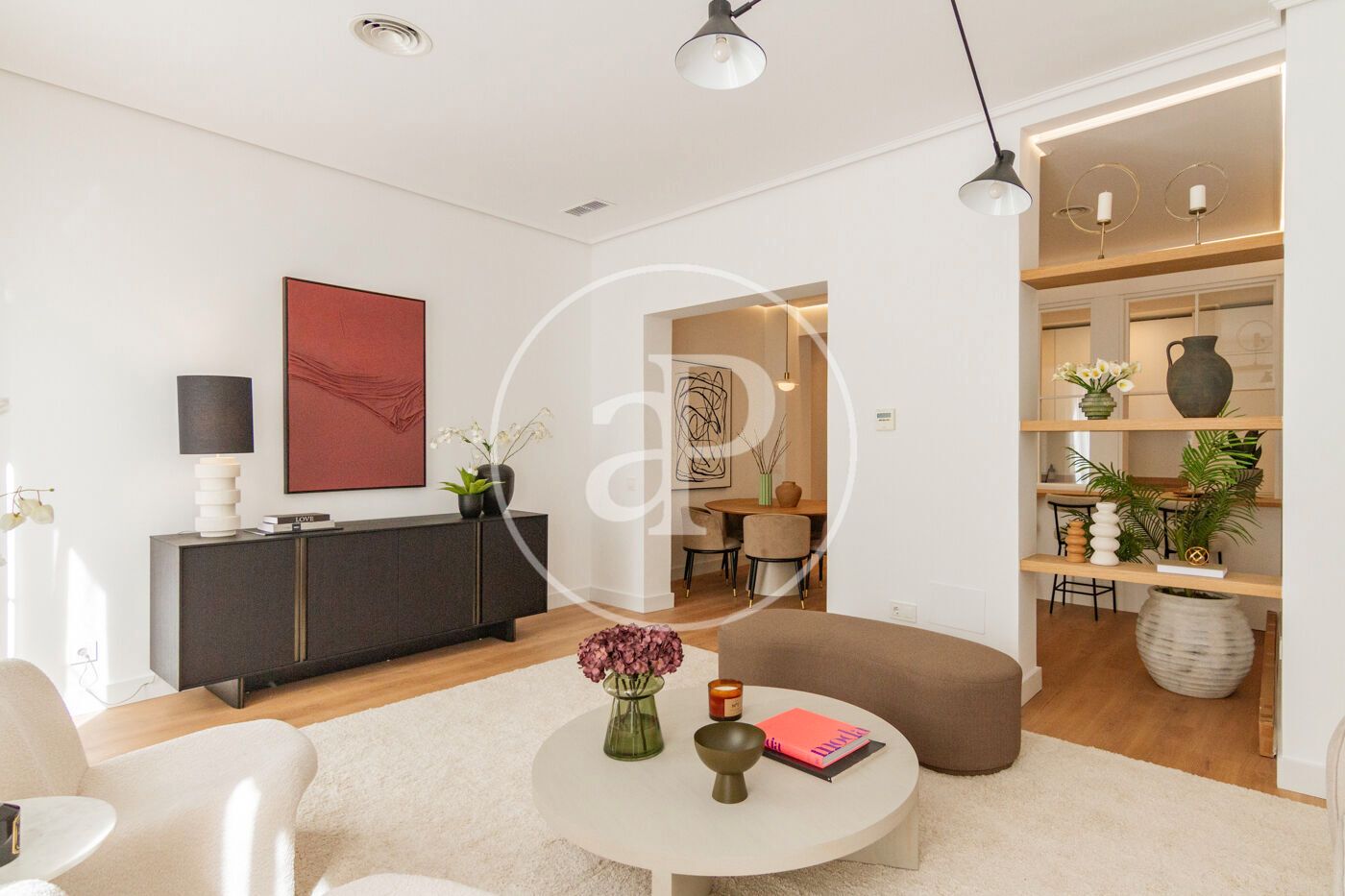 Living room of Flat for sale in  Madrid Capital  with Heating and Balcony