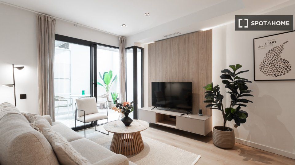 Living room of Flat to rent in  Barcelona Capital  with Air Conditioner, Heating and Furnished