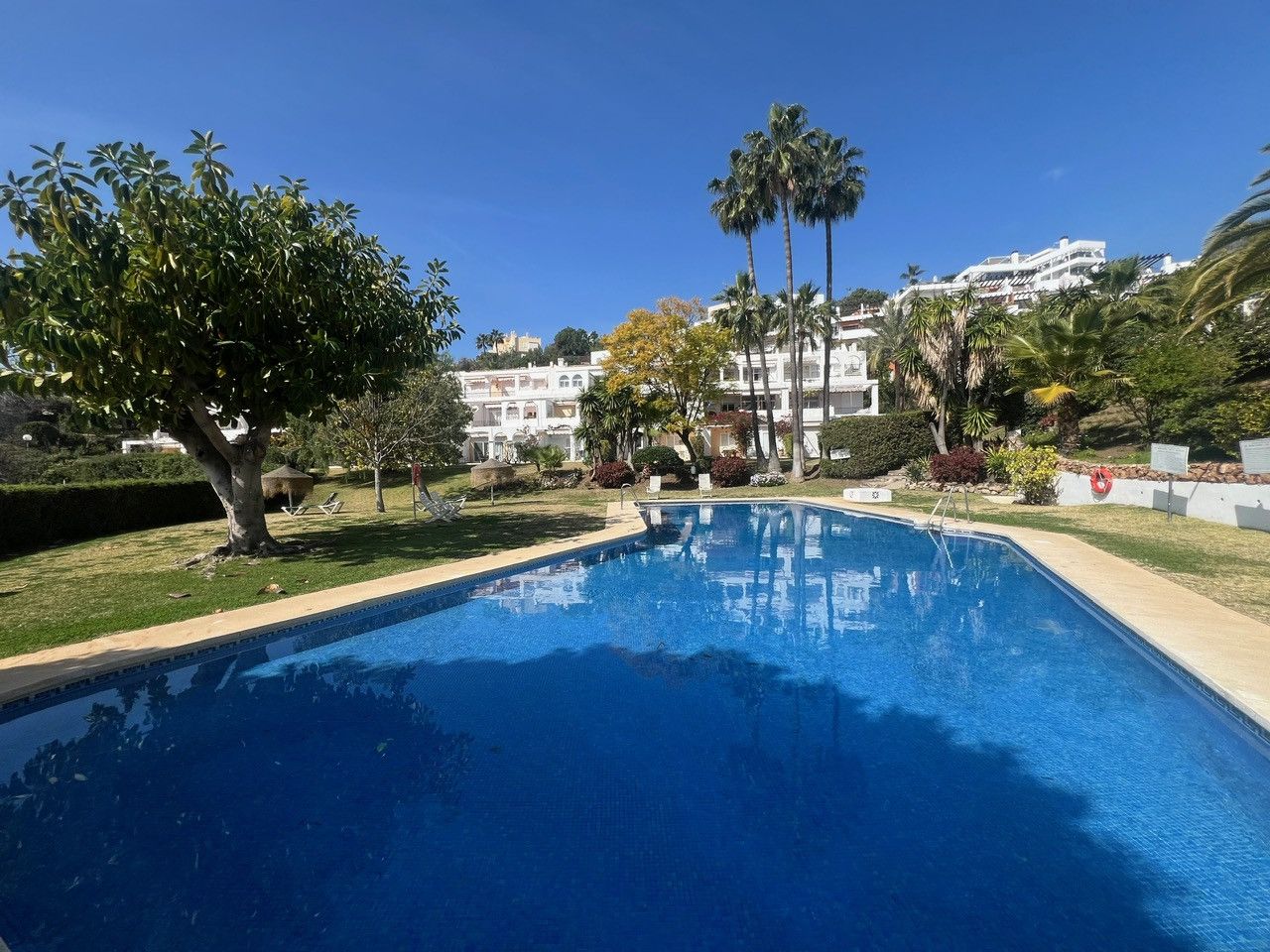 Swimming pool of Single-family semi-detached for sale in Benahavís  with Air Conditioner, Private garden and Terrace