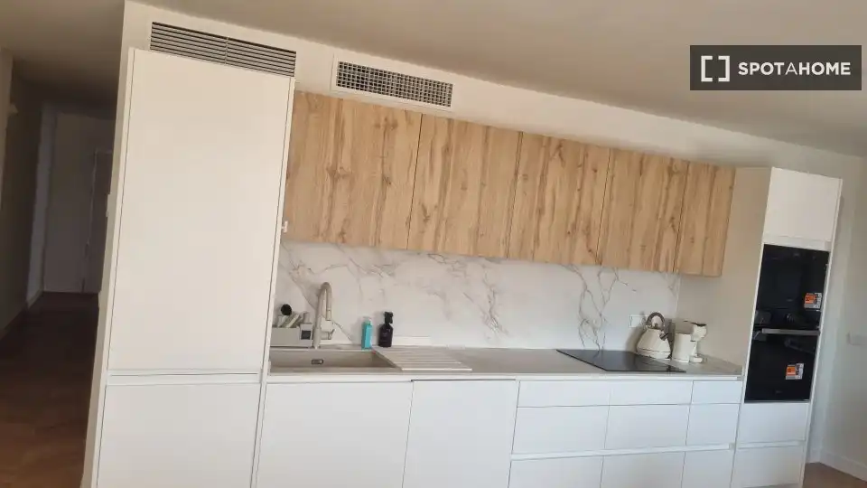 Kitchen of Apartments for share in Málaga  with Air Conditioner, Terrace and Furnished