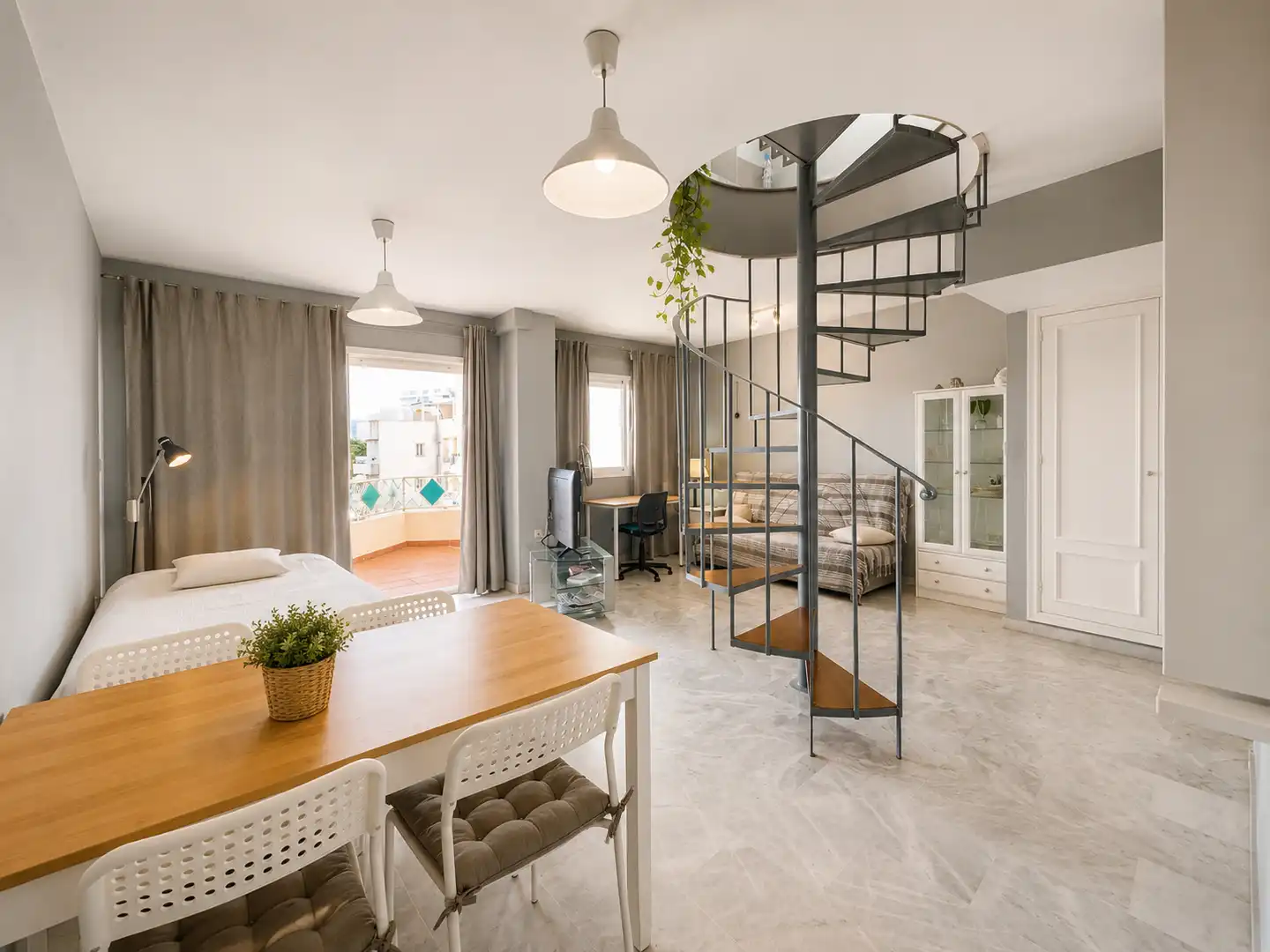 Balcony of Attic for rent in Marbella  with Air Conditioner, Furnished and Pets allowed