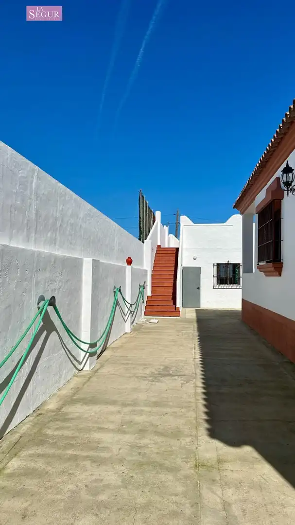 Vista exterior de Casa o xalet en venda en Conil de la Frontera amb Jardí privat, Terrassa i Piscina