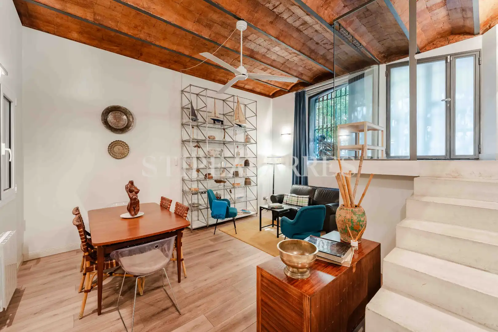 Sala de estar de Piso de alquiler en Barcelona con Calefacción, Terraza y Amueblado