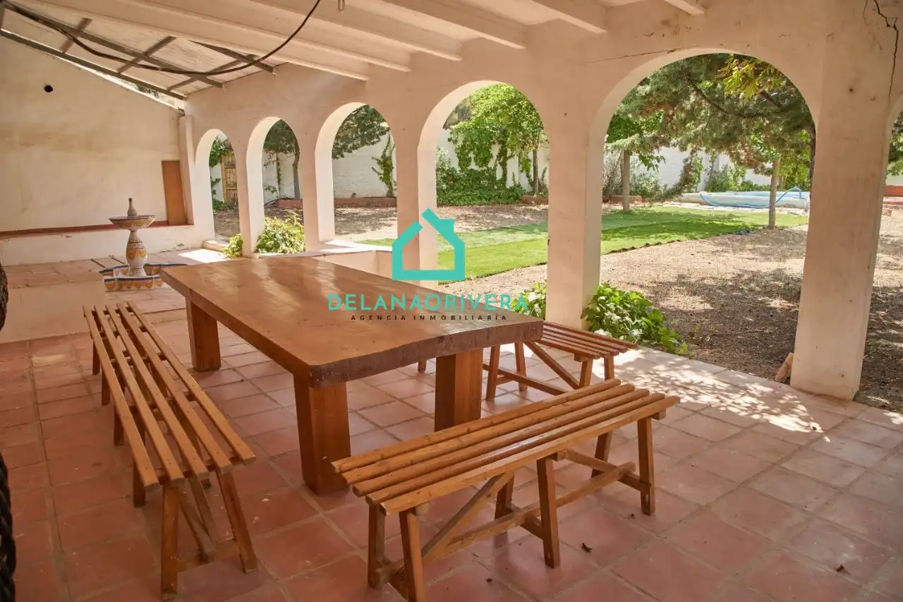 Terrace of Country homes for rent in Villamalea  with Private garden, Terrace and Swimming Pool